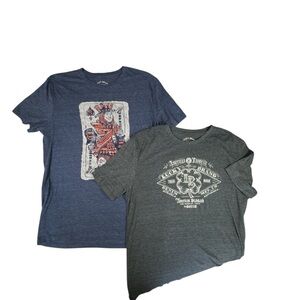 Lucky Brand Men’s Graphic Tee Bundle Size M (2 Shirts) Soft Cotton
